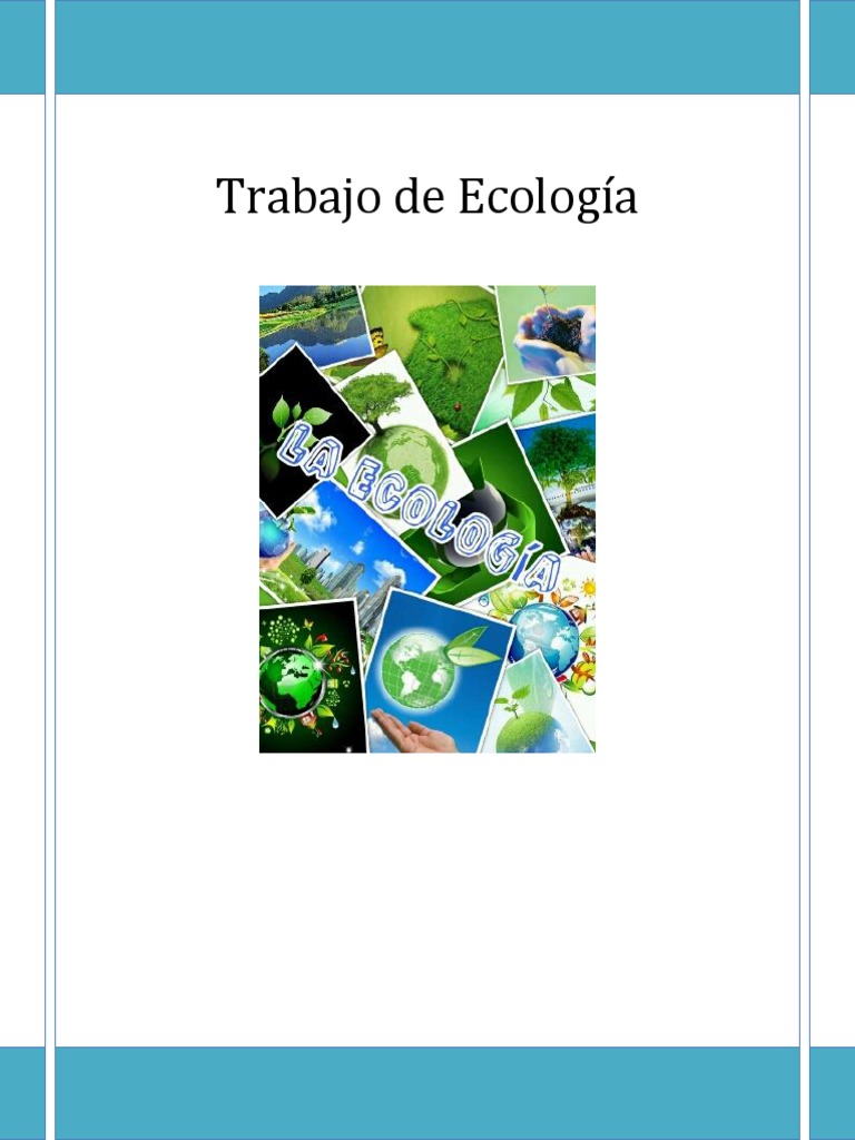 Tarea de Ecologia Como Se Subdivide La Ecologia Explique Cada Una de ...