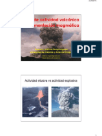 Tipos de Actividad Volcánica y Fragmentación Magmatica