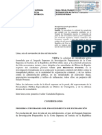 Resolución de extradición del exjuez supremo César Hinostroza