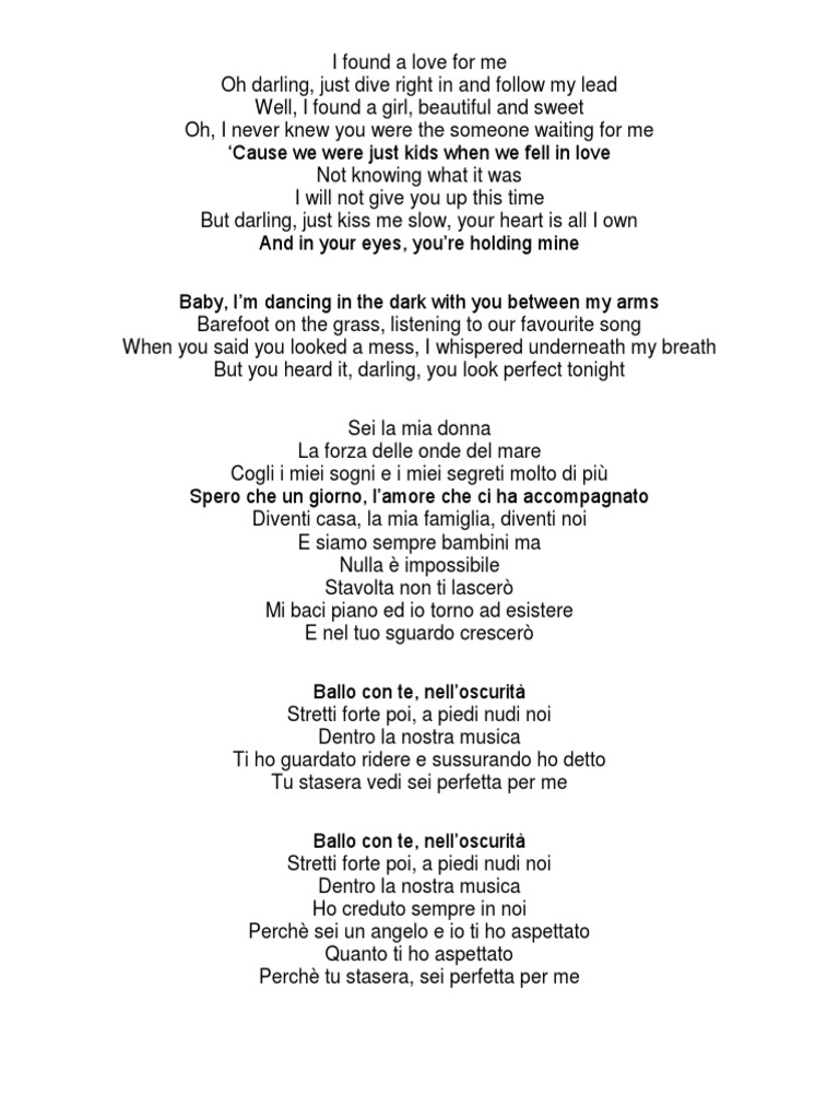 Letra de Perfect Symphony PDF