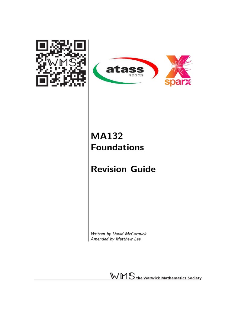 MA132 - Foundations | PDF | Function (Mathematics) | Complex Number