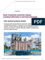 Transformer Protection (Combined Differential & Restricted Earth Fault EEP