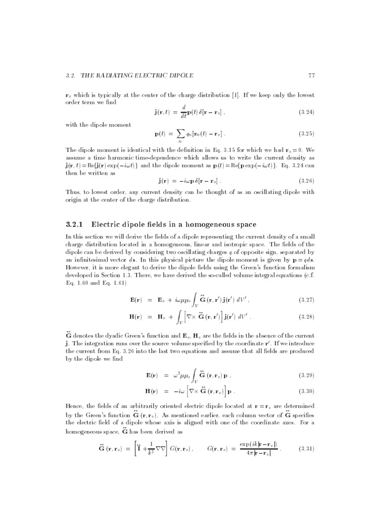Electric Dipole Radiation Analysis | PDF | Dipole | Spectral Line