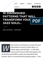 10 Diminished Patterns For Jazz Improvisation - Jazzadvice