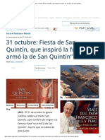 31 Octubre - Fiesta de San Quintín, Que Inspiró La Frase "Se Armó La de San Quintín"