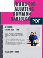 Methods For Evaluating Common Radiology