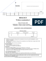 Biology: Written Examination 2