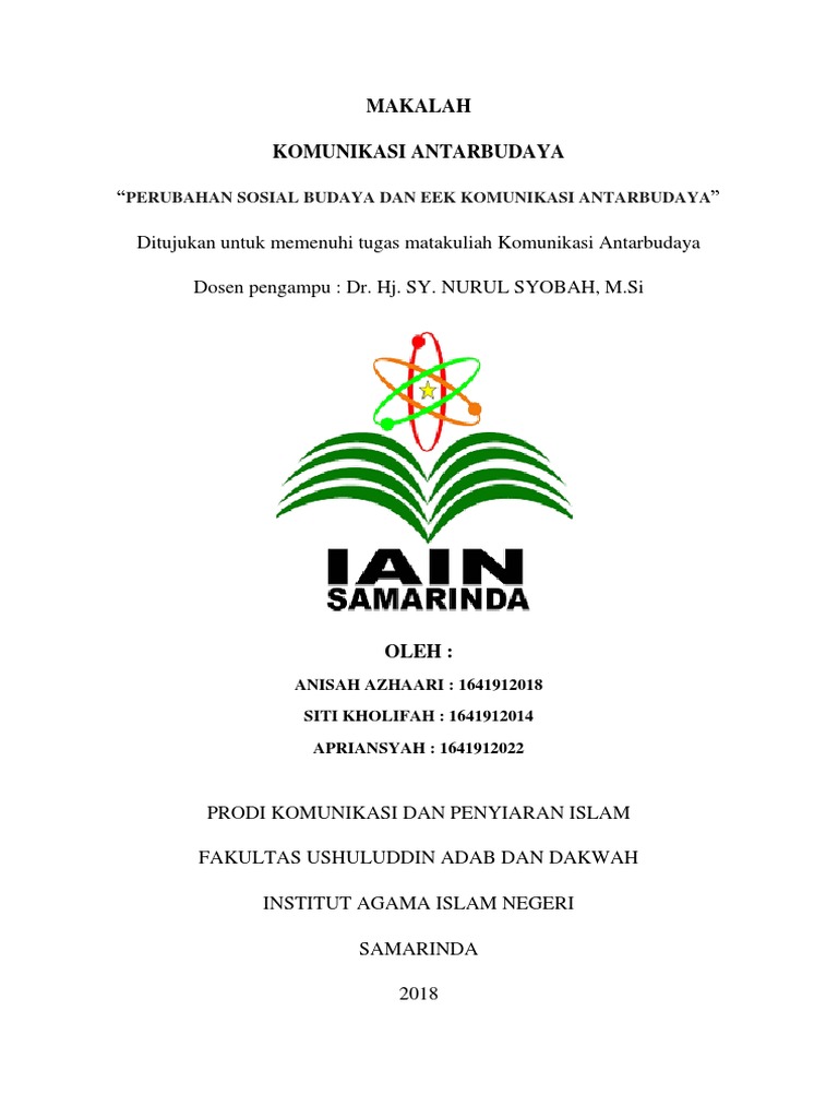 Makalah Komunikasi Antar Budaya