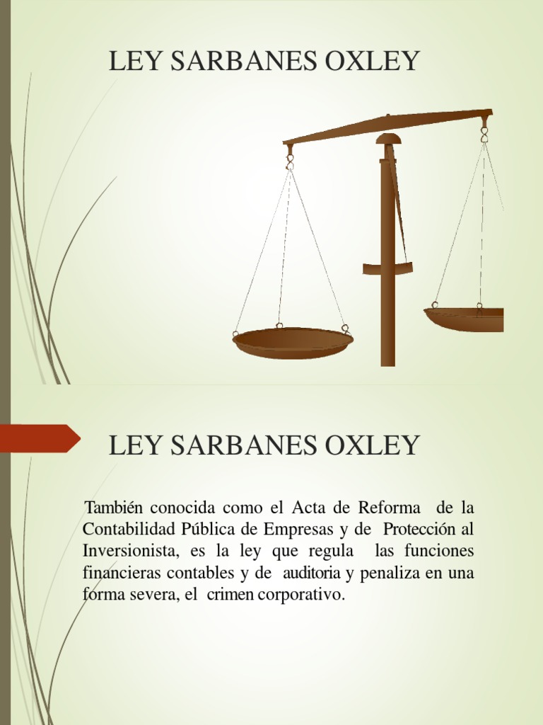 Ley Sox SarbanesOxley Auditoría