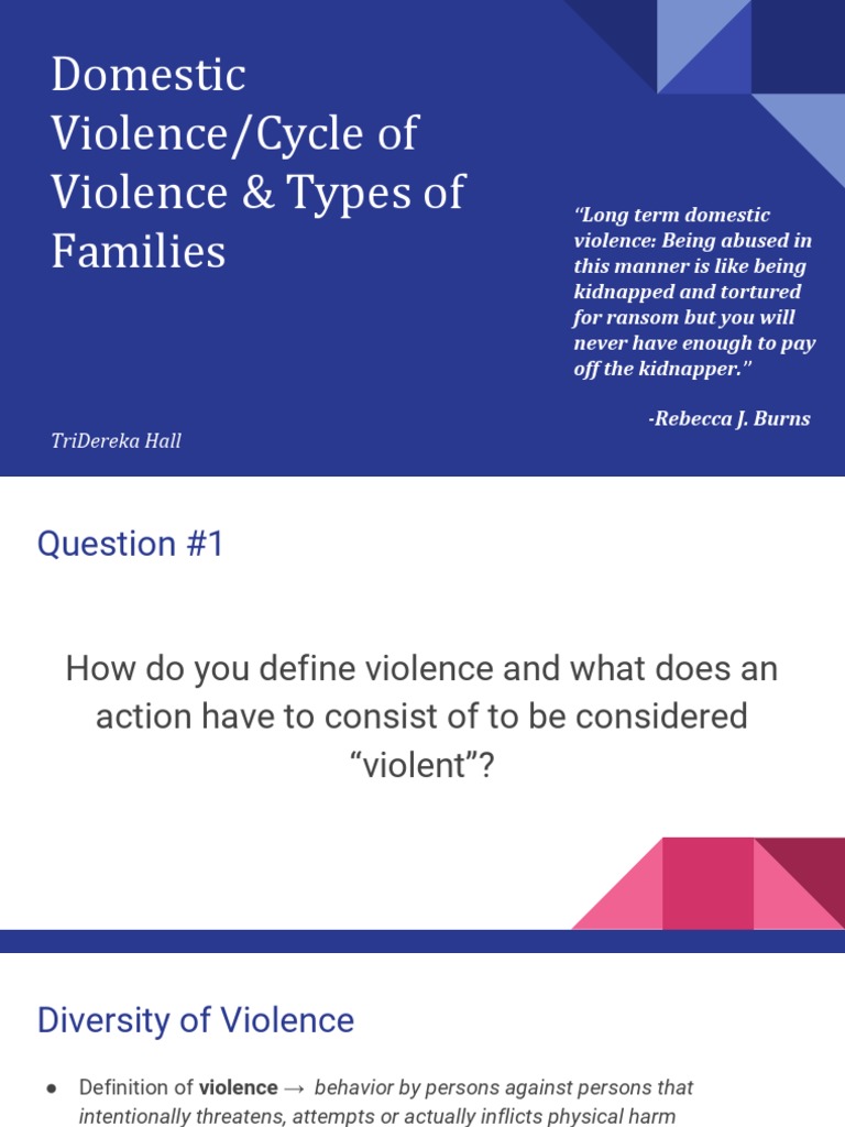 Domestic Violence Cycle of Violence Types of Families-2 | PDF ...