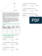 EVALUACION de Adjetivos Verbos Sustantivos