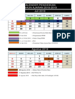 1.1. Kalender Pendidikan 2018-2019 SD, SMP, Sma - Ma, SMK