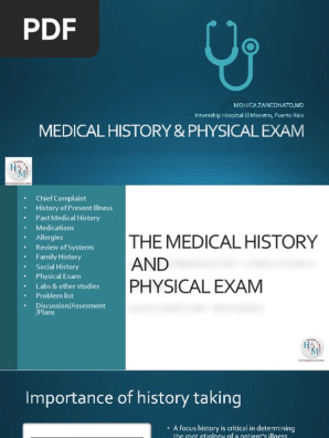 THE MEDICAL HISTORY AND PHYSICAL EXAM.pptx