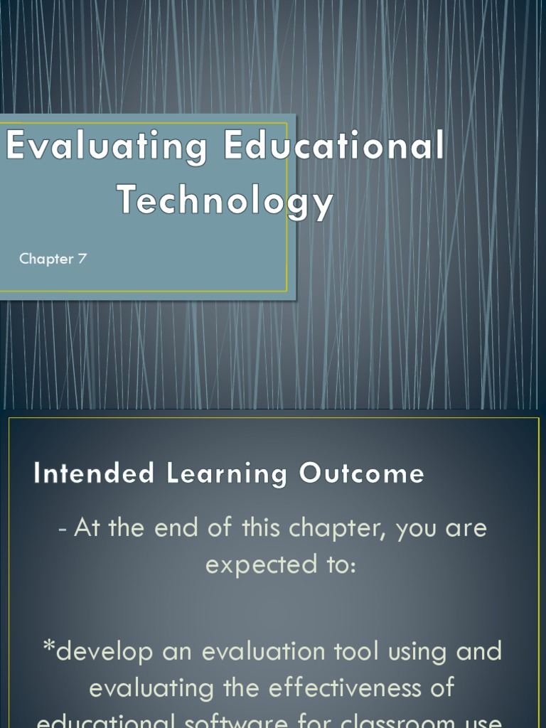 Evaluating Educational Technology Effectiveness | PDF | Educational ...