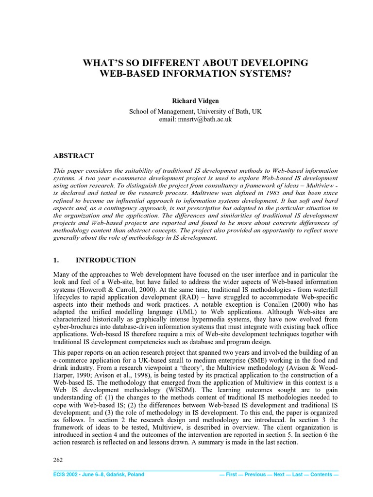 Web-Based Information Systems Development | PDF | Unified Modeling ...