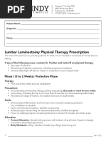 Lumbar Laminectomy Physical Therapy Prescription