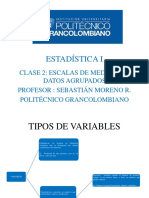 Estadistica Clase 2 - Politecnico Grancolombiano Bogotá 2018
