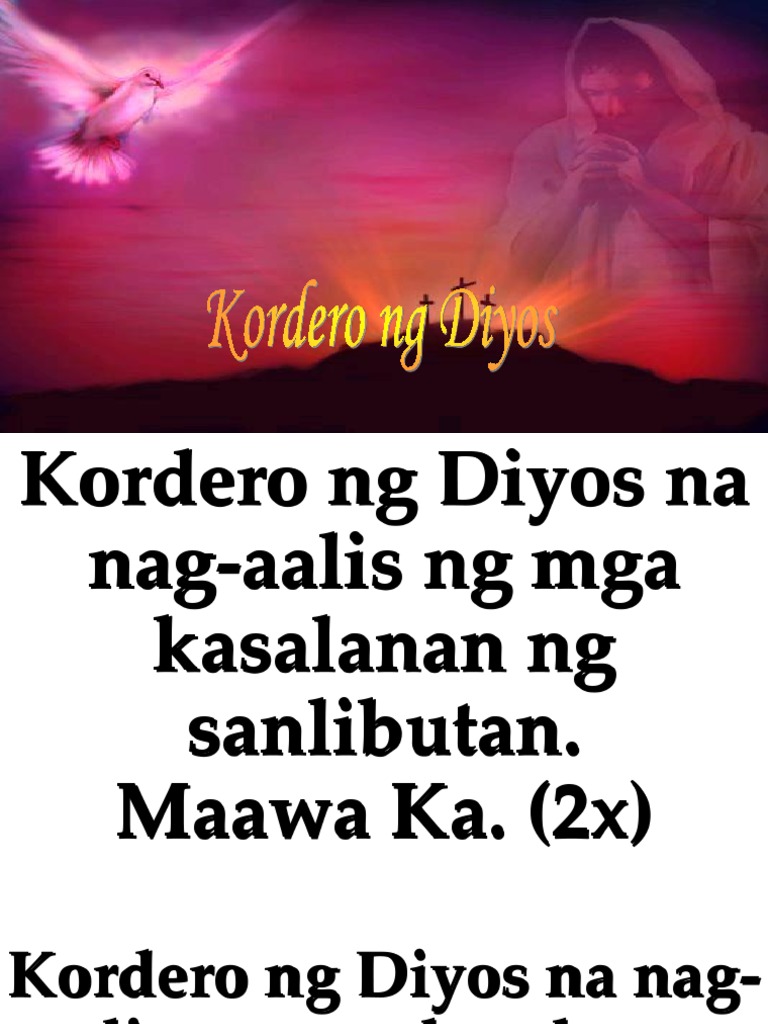 KORDERO NG DIYOS by Arboleda | PDF