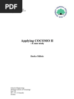 Applying COCOMO II: Darko Milicic