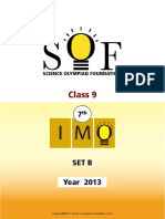 7th IMO 2013 Set B Class 9