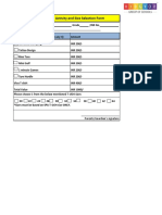 Carnival Hamper Activity Selection Form