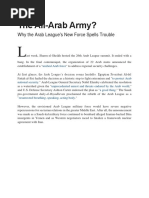 The All-Arab Army?: Why The Arab League's New Force Spells Trouble