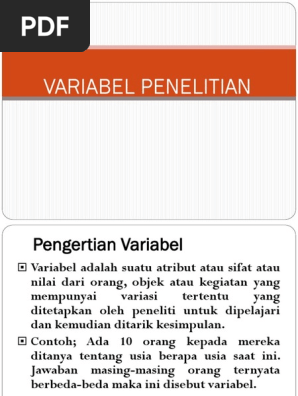 Variabel Penelitian Ppt
