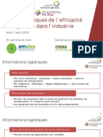 730 IFDD Seminaire en Ligne Efficacite Energetique Industrie 9 Aout 2018