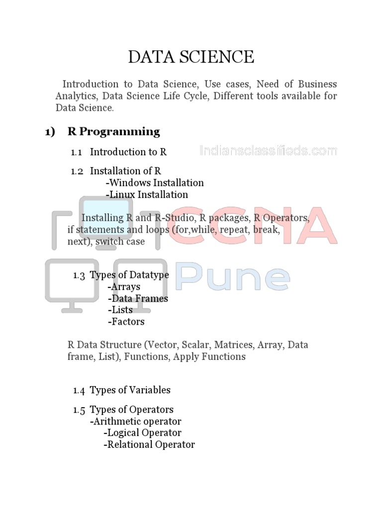 Data Science Download Syllabus PDF | R (Programming Language) | Python ...
