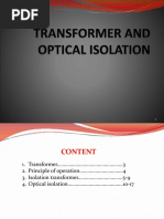 Transformer and Optical Isolation