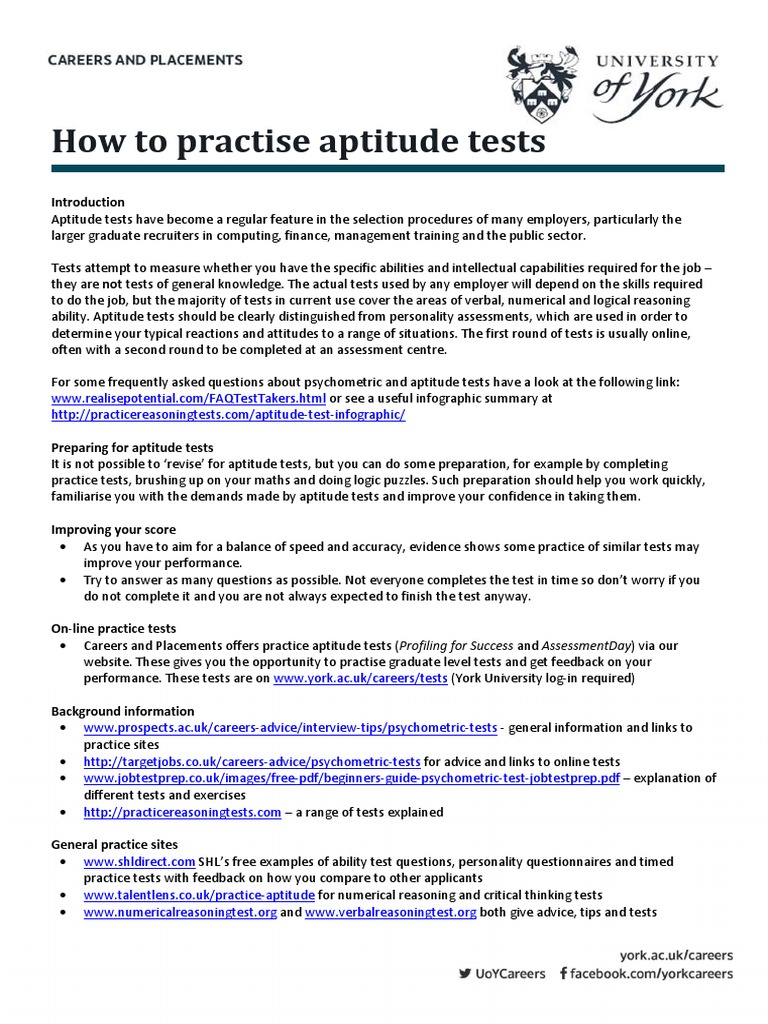 Aptitude Tests | PDF | Graduate Record Examinations | Test (Assessment)