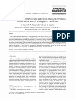 Modelling of The Dispersion and Deposition of Coarse Particulate Matter Under