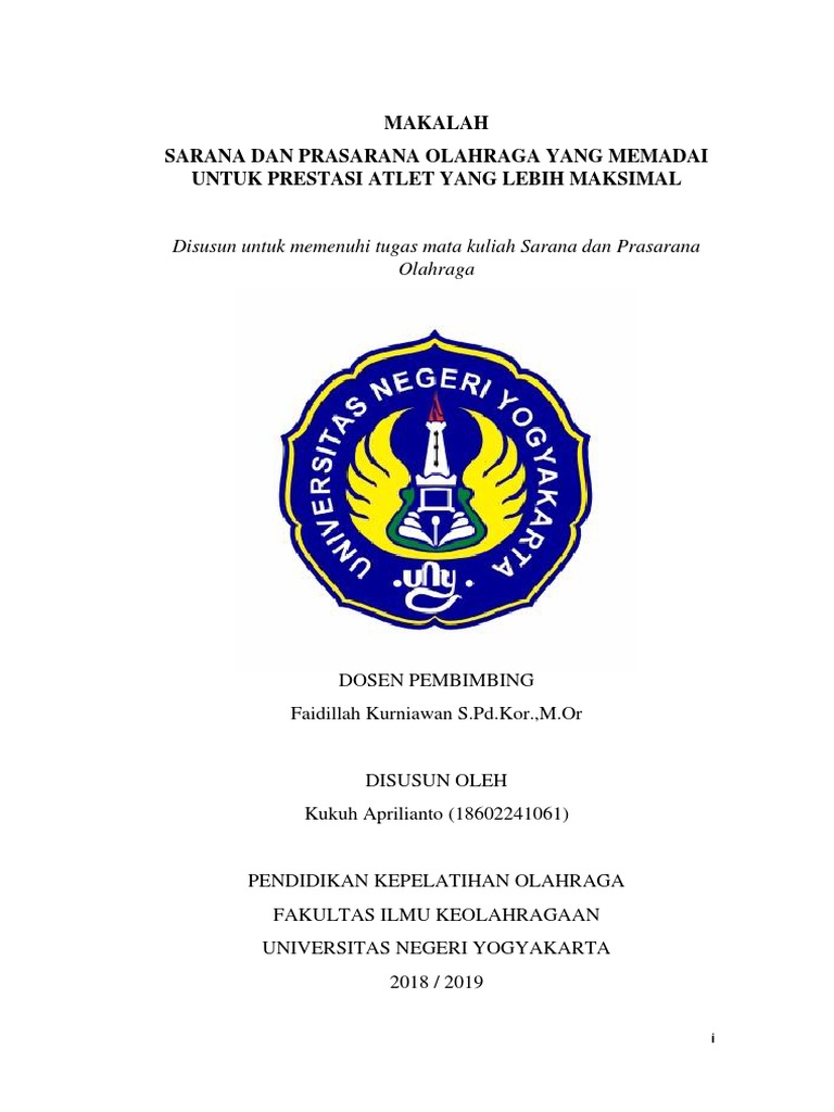 Makalah Sarana Prasarana Olahraga PDF