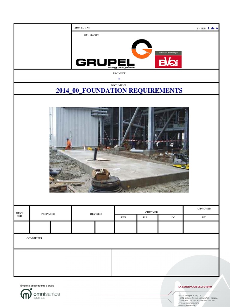 Generator Foundation Design Guidelines | PDF | Reinforced Concrete ...