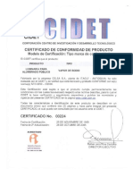 Certificado Luminaria Sodio 150w