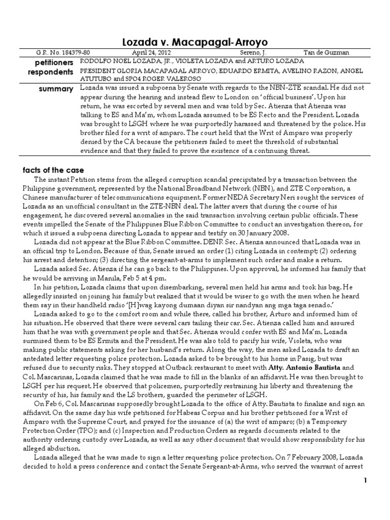 Digest lozada v macapagal arroyo pdf judiciaries virtue