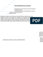 Resistencia variable en función de la longitud