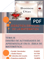 Exposicicion de Didactica Especial de La Matematica.