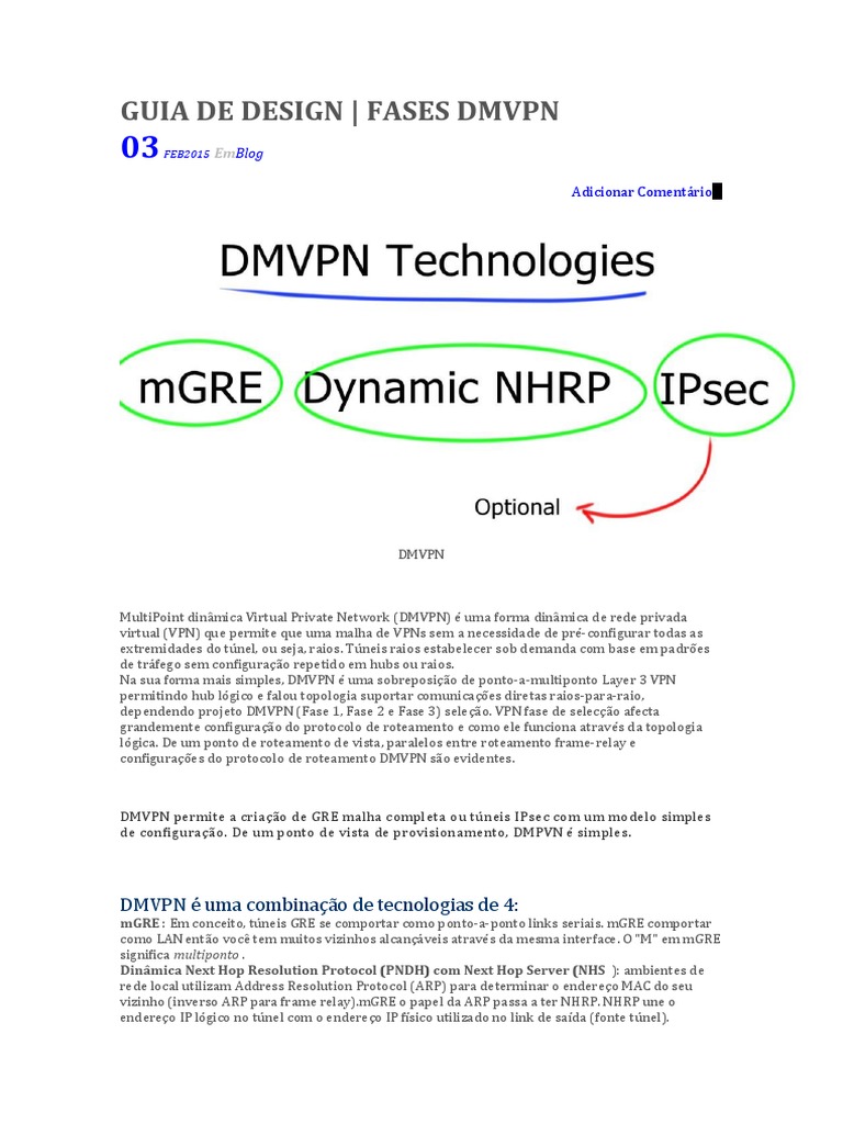 Guia de Design Fases DMVPN PDF Roteamento Rede de computadores