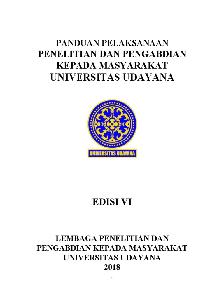 Panduan P2m Lppm Unud Edisi Vi 2018