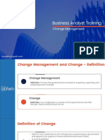 Business Analyst Training: Change Management