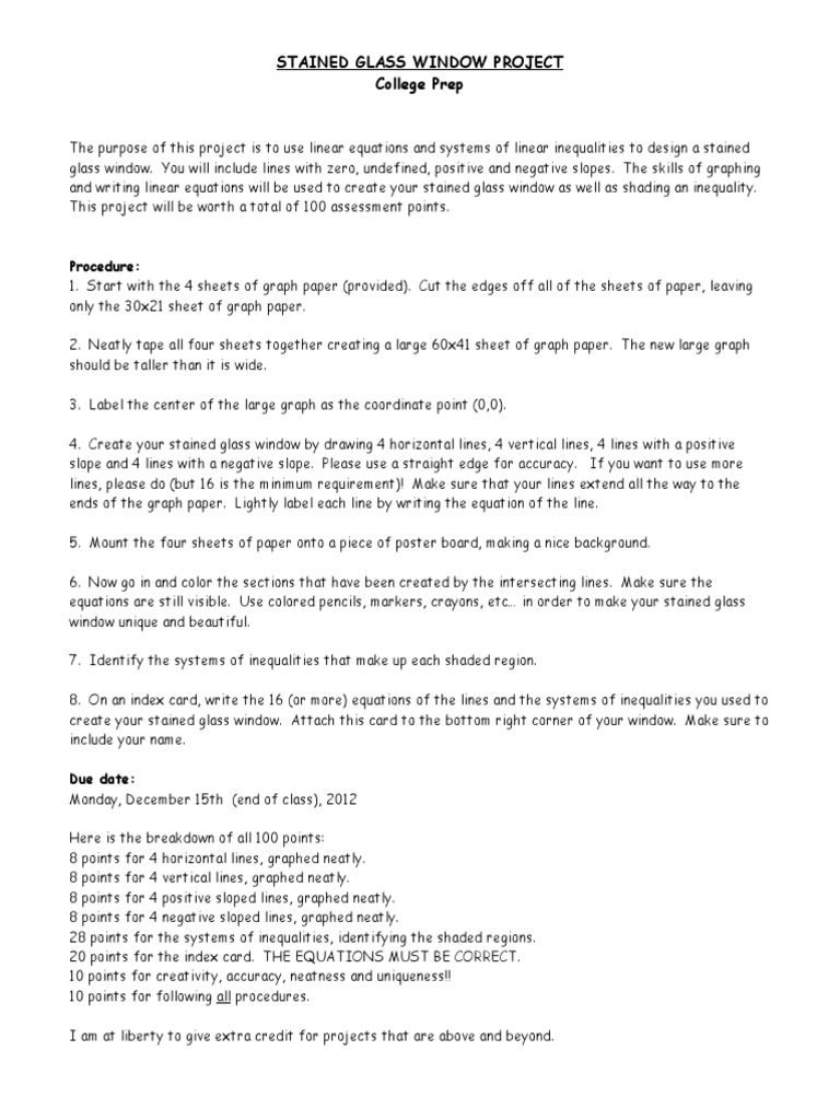 Stained Glass Window Project Guide | PDF | Theoretical Computer Science ...
