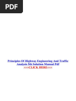 Principles of Highway Engineering and Traffic Analysis 5th Solution Manual PDF