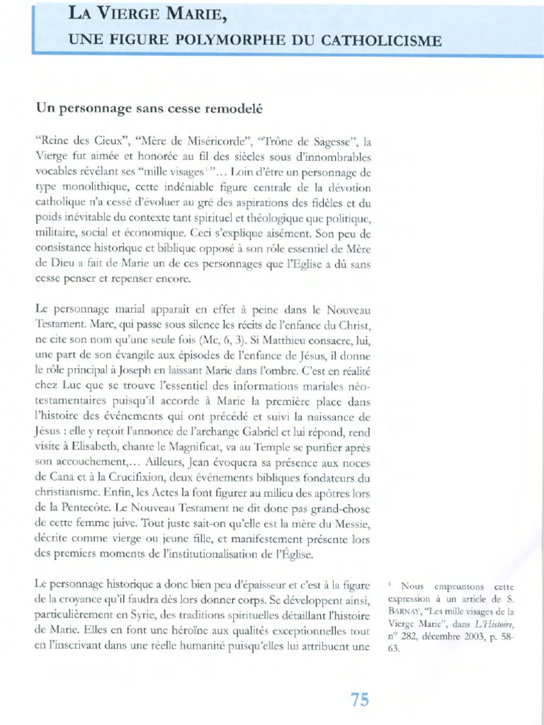 La Vierge Marie : Évolution et Culte | PDF | Rosaire | Marie, mère de Jésus
