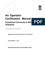 Air Operator Certification Manual for Scheduled Commuter & NSOP Airplanes