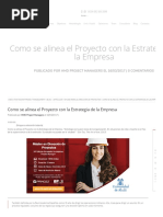 Como Se Alinea El Proyecto Con La Estrategia de La Empresa