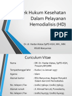 Aspek Hukum Kesehatan Dalam Pelayanan Hemodialisis