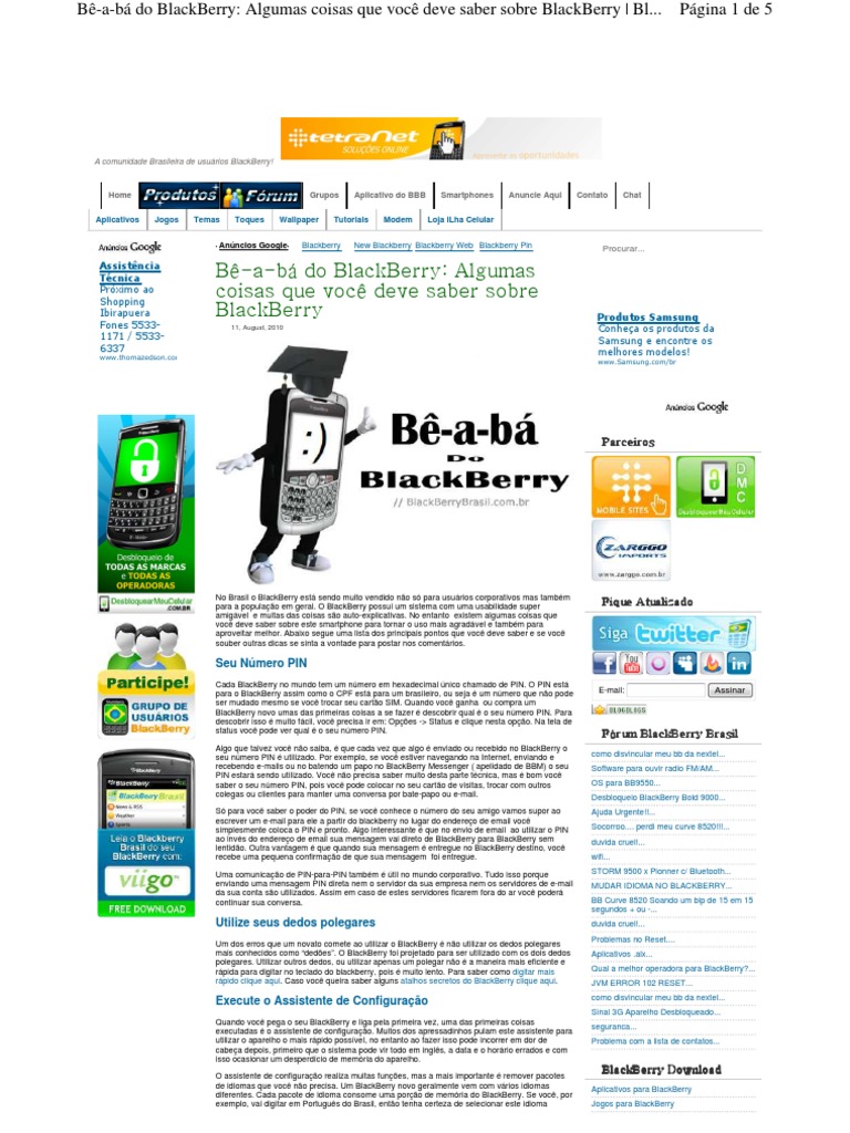 Manual Do Blackberry Curve 8350i Em Portugues