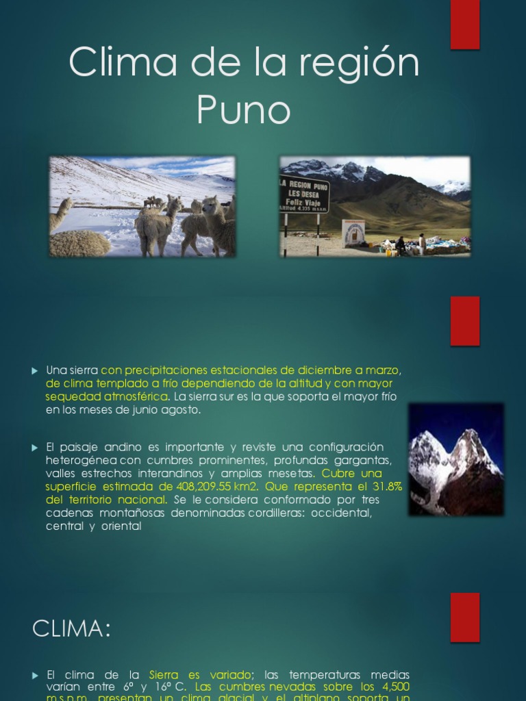 Clima de la Región Puno, Perú | PDF | Herida | Nube