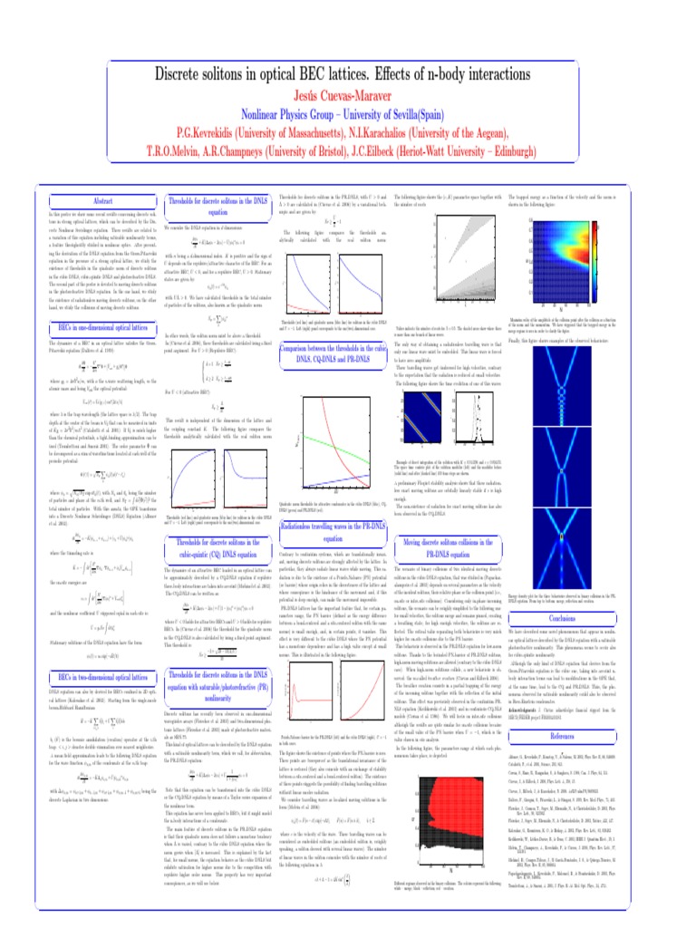 Discrete Solitons in Optical BEC Lattices | PDF | Soliton | Waves